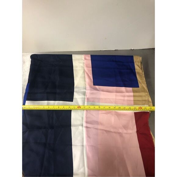 Lands’ End Women’s Pink and Blue Large Box Scarf / wrap cover up. - Picture 7 of 8